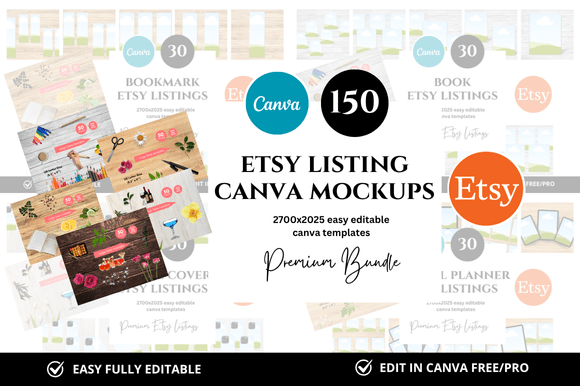 150 Premium Etsy Listings Mockup Bundle: A Comprehensive Guide to Enhancing Your Online Store