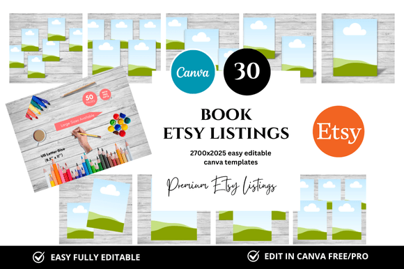 30 Book Premium Etsy Listings Mockup: A Game-Changer for E-Commerce Sellers
